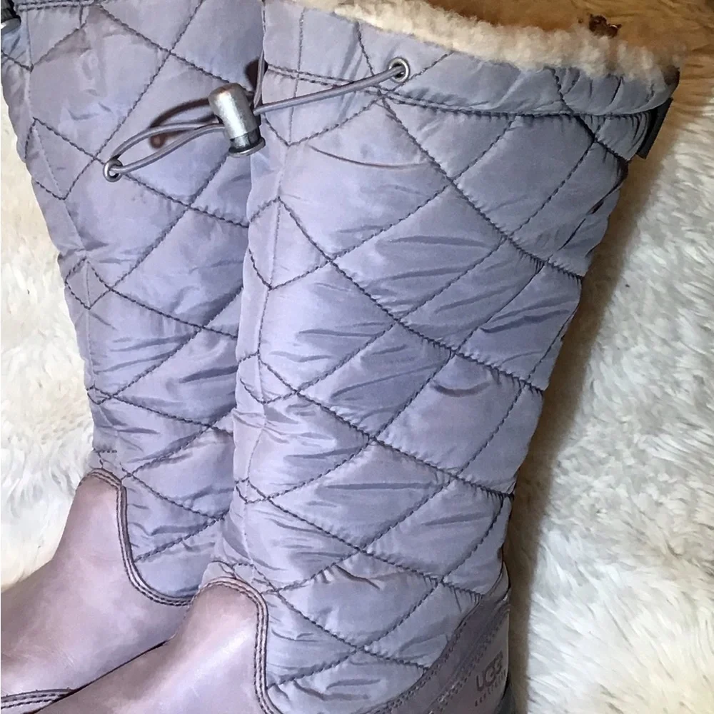 Ugg leather/quilted zip up boots 8 - Picture 8 of 10